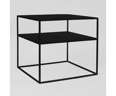 Customform Kavos staliukas, TENSIO 2 FLOOR METAL 50, 50x50x45 cm, Juoda