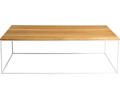 Customform Kavos staliukas, TENSIO MASIVINĖ MEDIENA, 140x80 cm, Baltas Ąžuolas