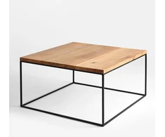 Customform Kavos staliukas, TENSIO SOLID WOOD 80, 0.8x0.8x0.45 m, Juodas