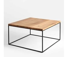 Customform Kavos staliukas, TENSIO SOLID WOOD 80, 0.8x0.8x0.45 m, Juodas