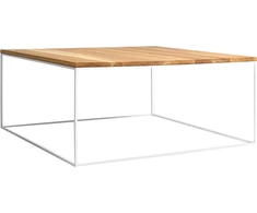Customform Kavos staliukas, TENSIO WOOD, 100x100 cm, Baltas