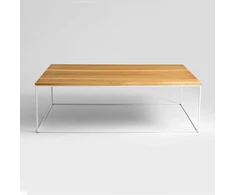 Customform Kavos staliukas, TENSIO WOOD, 140x80 cm, Baltas
