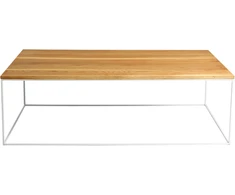 Customform Kavos staliukas, TENSIO WOOD, 140x80 cm, Baltas