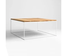 Customform Kavos staliukas, TENSIO WOOD, 100x100 cm, Baltas