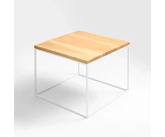 Customform Kavos staliukas, TENSIO WOOD 50, 50x50x45 cm, Baltas