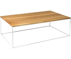 Customform Kavos staliukas, TENSIO WOOD, 100x60 cm, Baltas