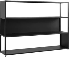 Customform Knygų lentyna, HYLLER, 150x75 cm, Juoda