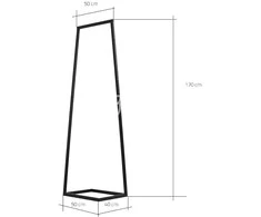 Customform Knygų stovas, HYLLER, 150x75 cm, Juodas