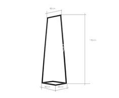 Customform Knygų stovas, HYLLER, 150x75 cm, Juodas