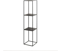 Customform Knygų stovas, TENSIO PILLAR 3F, 140x30 cm, Juoda