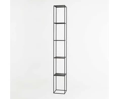 Customform Knygų stovas, TENSIO PILLAR 5F, 230x30 cm, Juoda