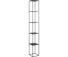 Customform Knygų stovas, TENSIO PILLAR 5F, 230x30 cm, Juoda