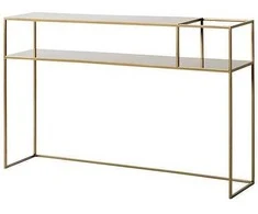 Customform Konsolinis stalas, "Senso Flower" metalas, 120x25 cm, auksinis