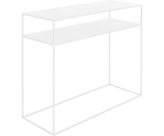 Customform Konsolinis stalas, TENSIO 2 FLOOR METAL, 100x35 cm, Baltas
