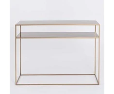 Customform Konsolinis stalas, TENSIO 2 FLOOR METAL, 100x35 cm, Auksinis