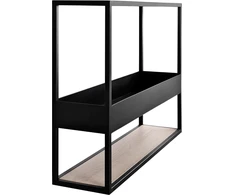 Customform Kredenza, JULITA 92-1F MASIVINĖ MEDIENA, 0.3x1x0.92 m, Balta