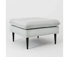 Customform Pufas, POSH Juodas, 70x70x45 cm, Platininė pilka