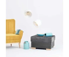 Sofa Customform Pufas, STABLE, 68x68x40 cm, Pilka Levanda