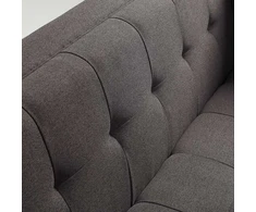 Sofa Customform Pufas, Willy, 72x72 cm, Platinos spalva