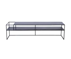 Customform RTV stalas, SENSO FLOWER METAL, 170x45 cm, Juodas