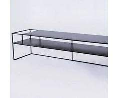 Customform RTV stalas, SENSO FLOWER METAL, 170x45 cm, Juodas