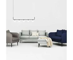 Customform Sofa, POSH Juodas 2 vietų, 0.89x1.45x0.9 m, Juoda
