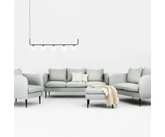 Customform Sofa, POSH Juodas 2 vietų, 0.89x1.45x0.9 m, Platinos Pilka