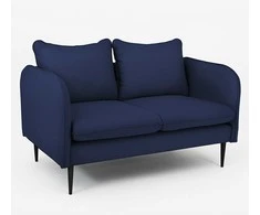 Customform Sofa, POSH Juodas 2 vietų, 0.89x1.45x0.9 m, Juoda
