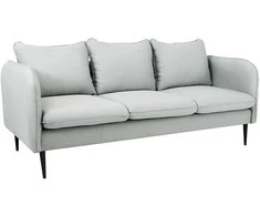 Customform Sofa, POSH Juodas 3-vietė, 89x205 cm, Platinos Pilka