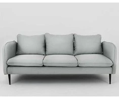 Customform Sofa, POSH Juodas 3-vietė, 89x205 cm, Platinos Pilka