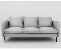 Customform Sofa, POSH Juodas 3-vietė, 89x205 cm, Platinos Pilka