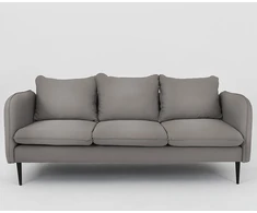 Customform Sofa, POSH Juodas 3 vietų, 89x205 cm, Pilka