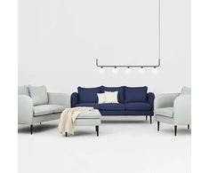 Customform Sofa, POSH Juodas 3 vietų, 89x205x90 cm, Juoda