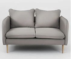 Customform Sofa, POSH WOOD 2 vietų, 89x145x90 cm, Pilka