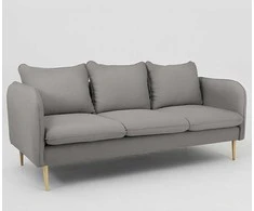 Customform Sofa, POSH WOOD 3 vietų, 89x205x90 cm, Pilka