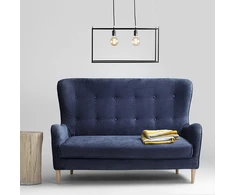 Customform Sofa, TOPIC WOOD, 88x162 cm, Deep Sea