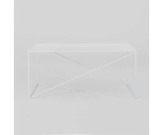 Customform Šoninis stalas, MEMO METAL, 50x50 cm, Baltas