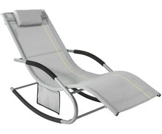 Sobuy ,Supamasis krėslas, Lauko kėdė, Lauko baldai, pilkos spalvos, Patikrinta 150 kg, OGS28-HG