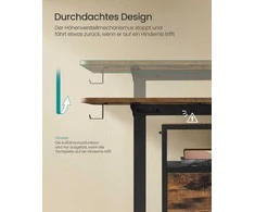 Songmics Reguliuojamo aukščio elektrinis stalas 60 x 160 x (72-120) cm