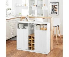 Sobuy Virtuvės sala Virtuvės spintelė Sideboard Baro stalas Sandėliavimo spintelė KNL07-WN