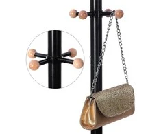 Songmics Juodo metalo skrybėlių stovas