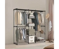 Songmics Kleiderschrank, Kleiderständer, Garderobenständer
