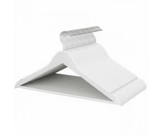 Songmics Drabužių pakabos, medinės, 42.9x21 cm, baltos