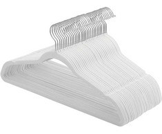 Songmics Drabužių pakabų rinkinys 30 baltos spalvos