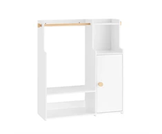 Drabužių stovas, SoBuy KMB110-W, 94x35x110 cm, baltas