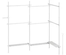 Songmics Drabužių lentyna iki lubų 33,5 x (240-353) x (208-310) cm