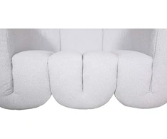 Dvivietė sofa, Nua, šviesiai pilka–balta