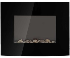 HOMCOM elektrinis židinys židinio krosnelė elektrinis 2 galios lygiai reguliuojamas 900/1800 W LED 65 x 11,4 x 52 cm nerūdijantis plienas juodas