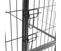 Songmics Gyvūnų žaidimų aptvaras, 240x80x100 cm, pilka