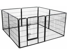 Songmics Gyvūnų žaidimų aptvaras, 240x80x80 cm, juodas